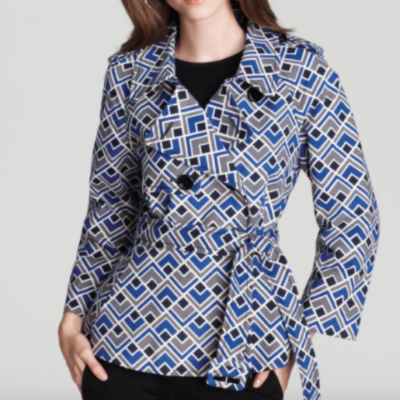 NWT $578 Kate Spade New York Lettie Printed Cotton Trench in size 0! - Picture 4 of 8